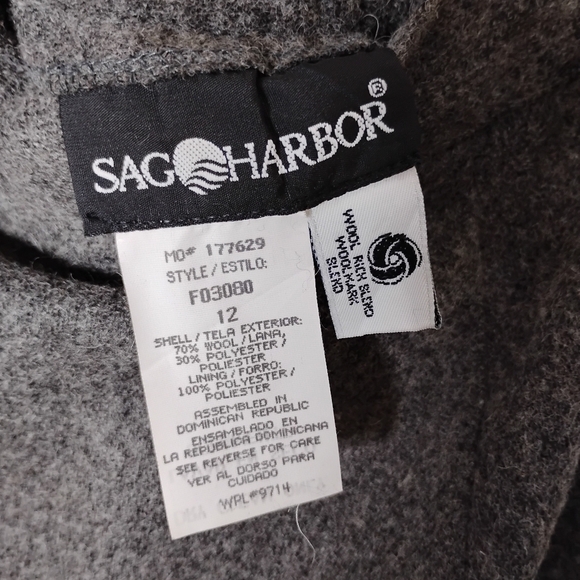 NWT Vintage Sag Harbor Wool Blend Midi Skirt Size 12 Woolmark - Picture 6 of 10